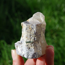 Load image into Gallery viewer, Raw Gem Lepidolite Green Tourmaline Lemurian Quartz Crystal Trapiche Cluster, Brazil LE5
