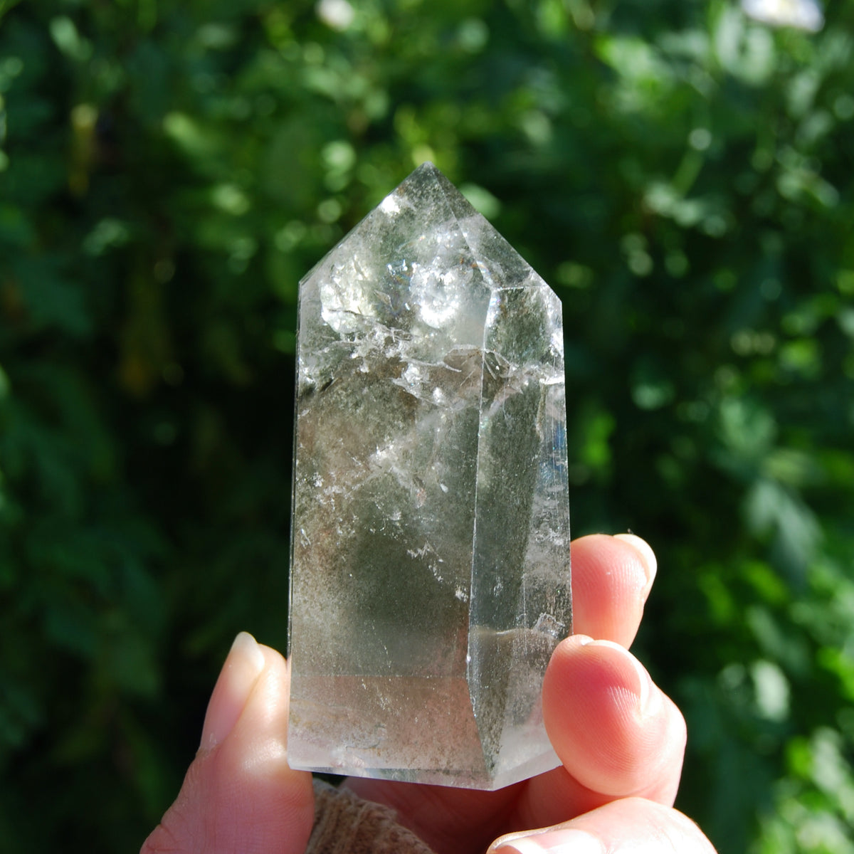 Lodolite Crystal Tower, Scenic Garden Quartz, Landscape Quartz