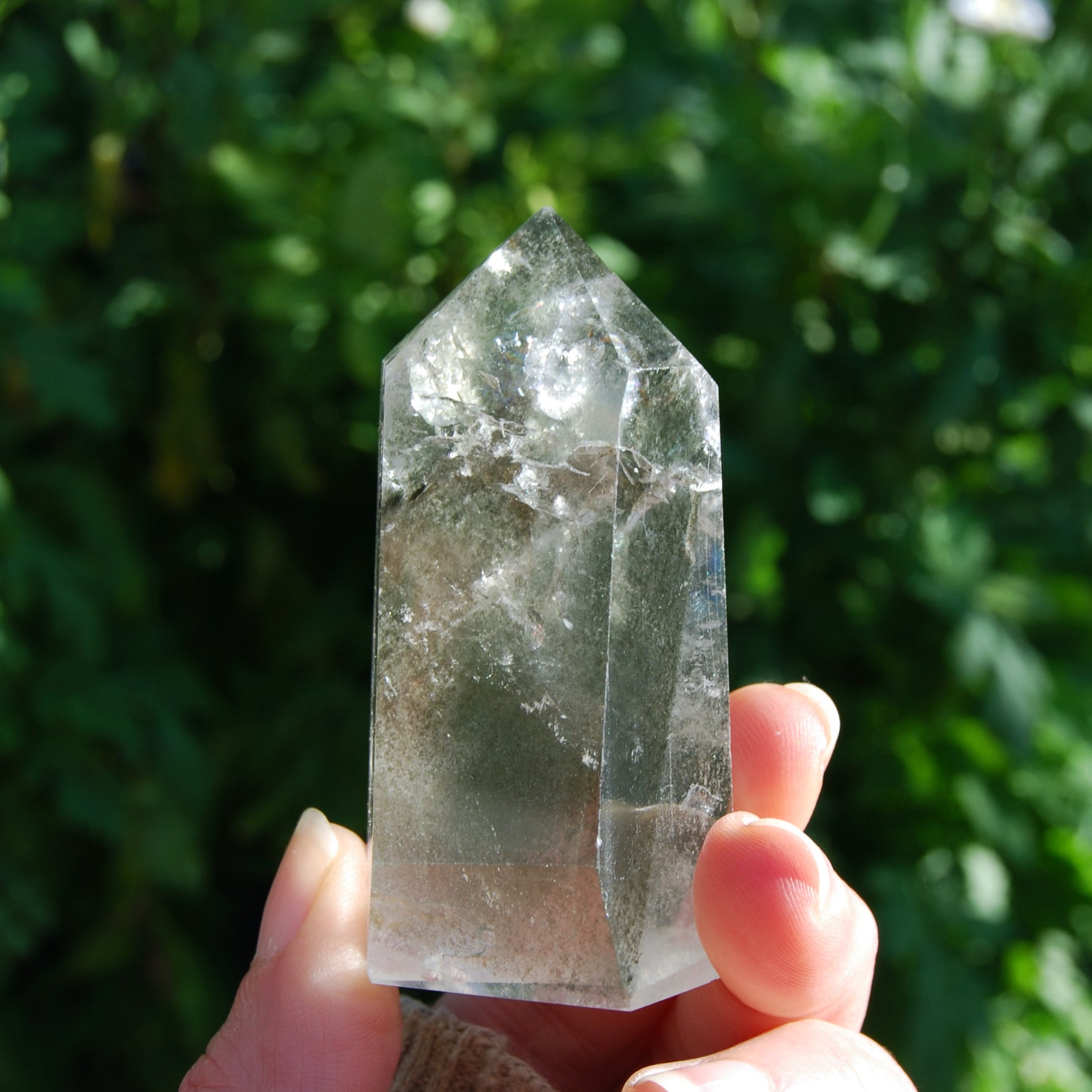 Lodolite Crystal Tower, Scenic Garden Quartz, Landscape Quartz