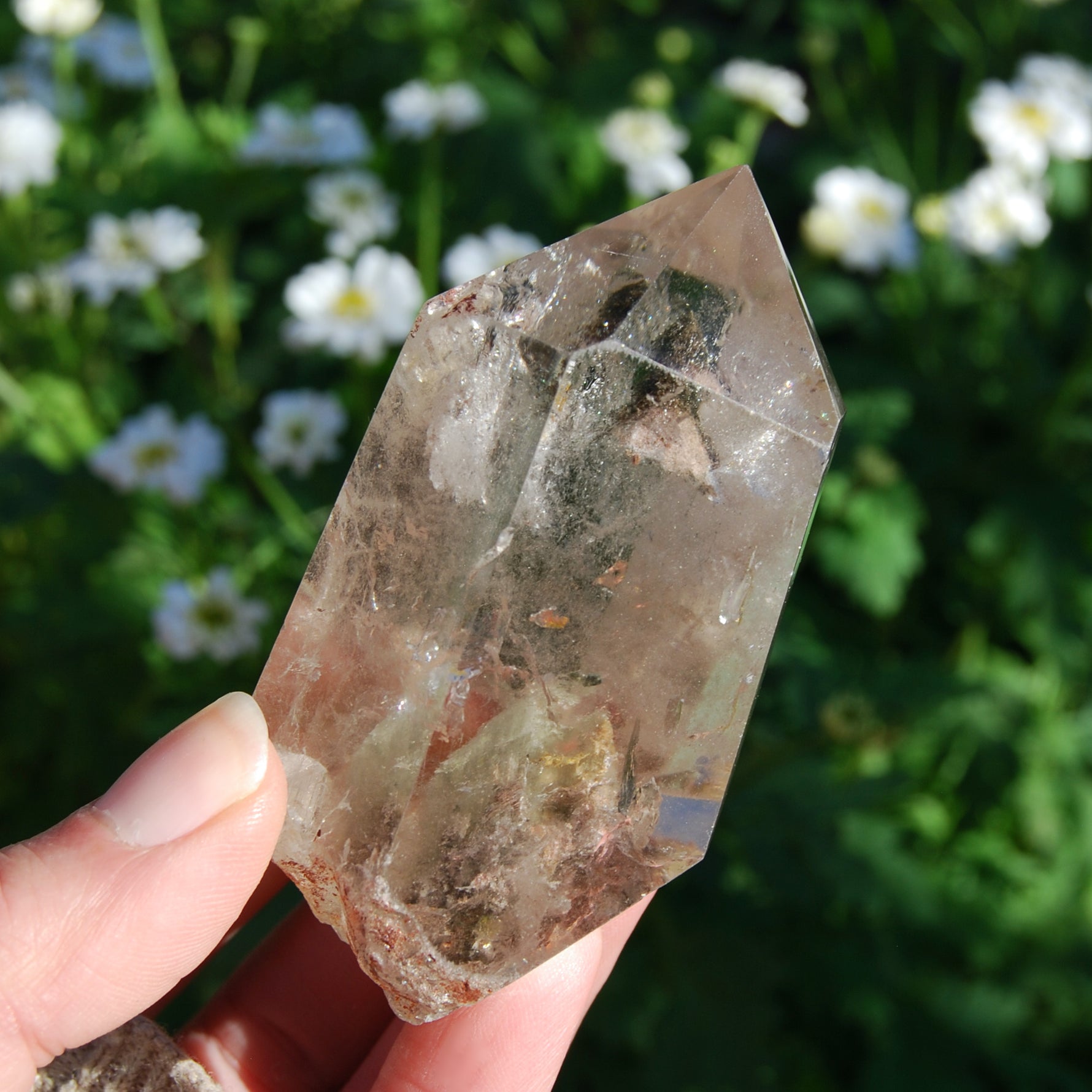 Lodolite Crystal Tower, Garden Quartz Tower, Landscape Quartz