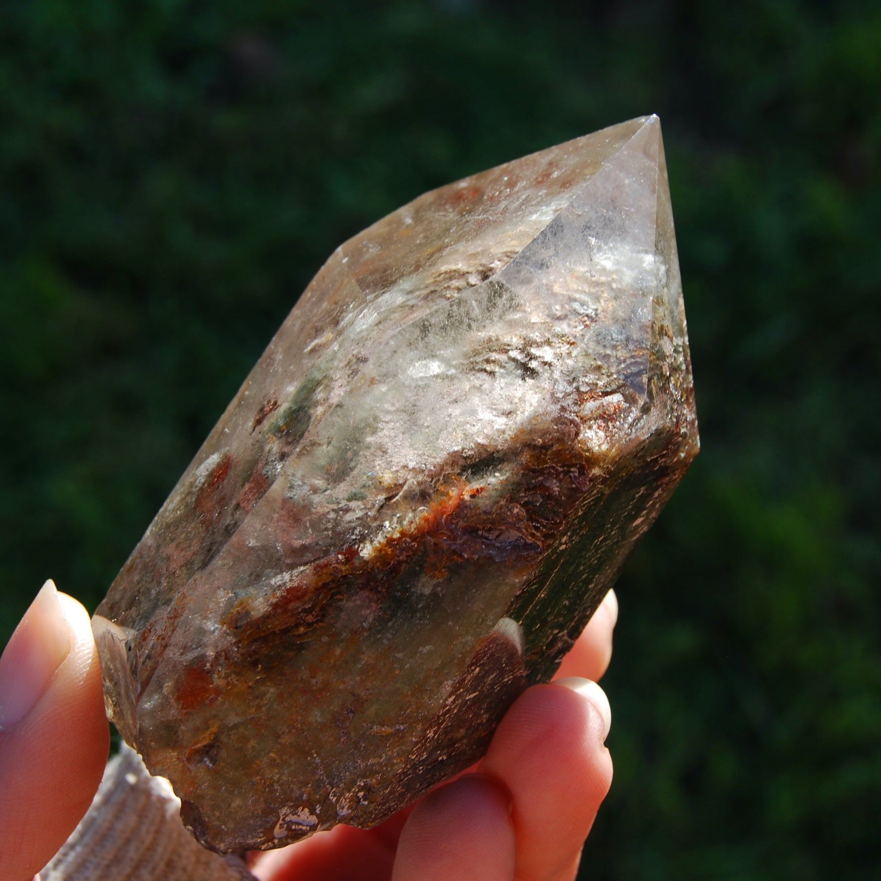Scenic Garden Quartz Tower, Lodolite Quartz Crystal Tower