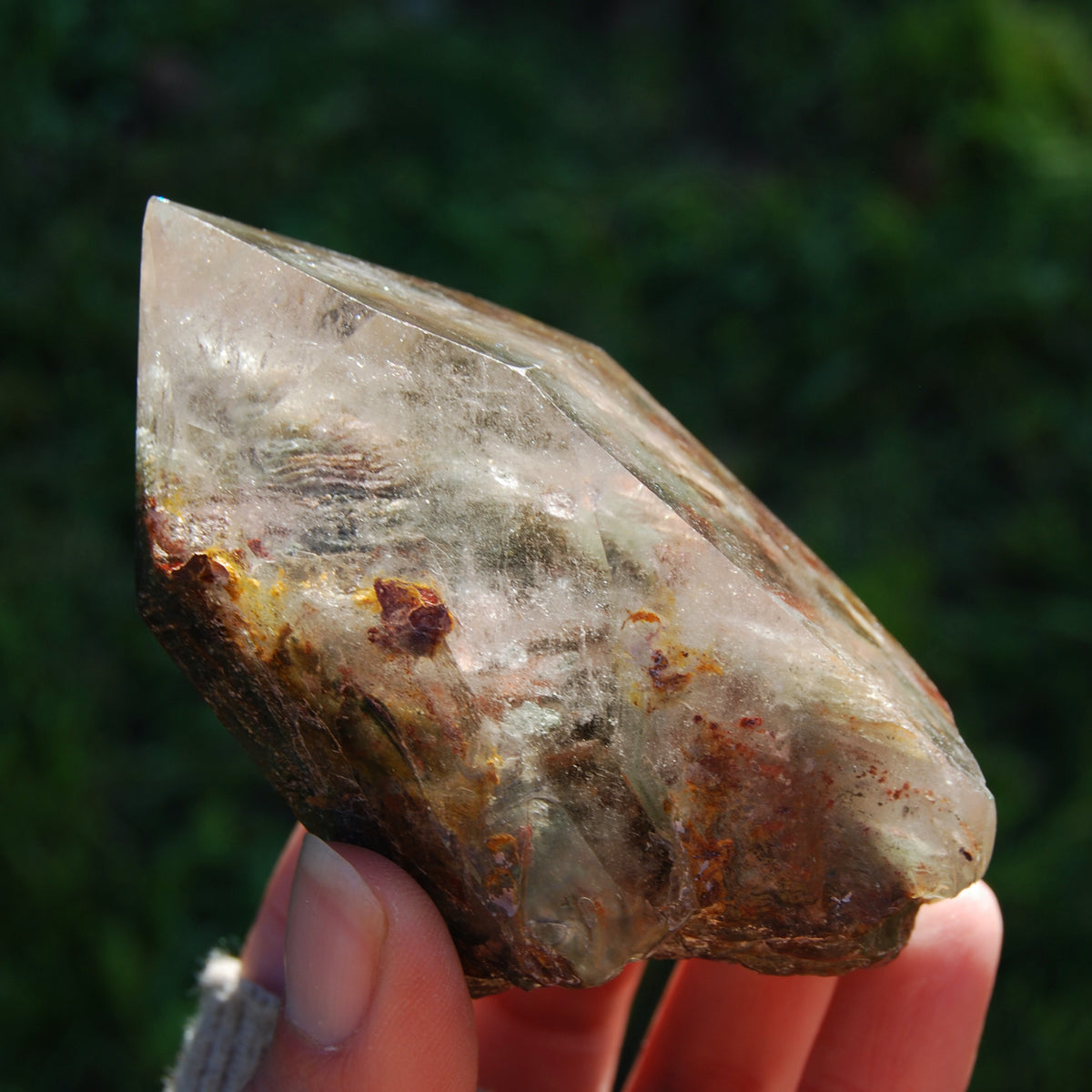 Scenic Garden Quartz Tower, Lodolite Quartz Crystal Tower