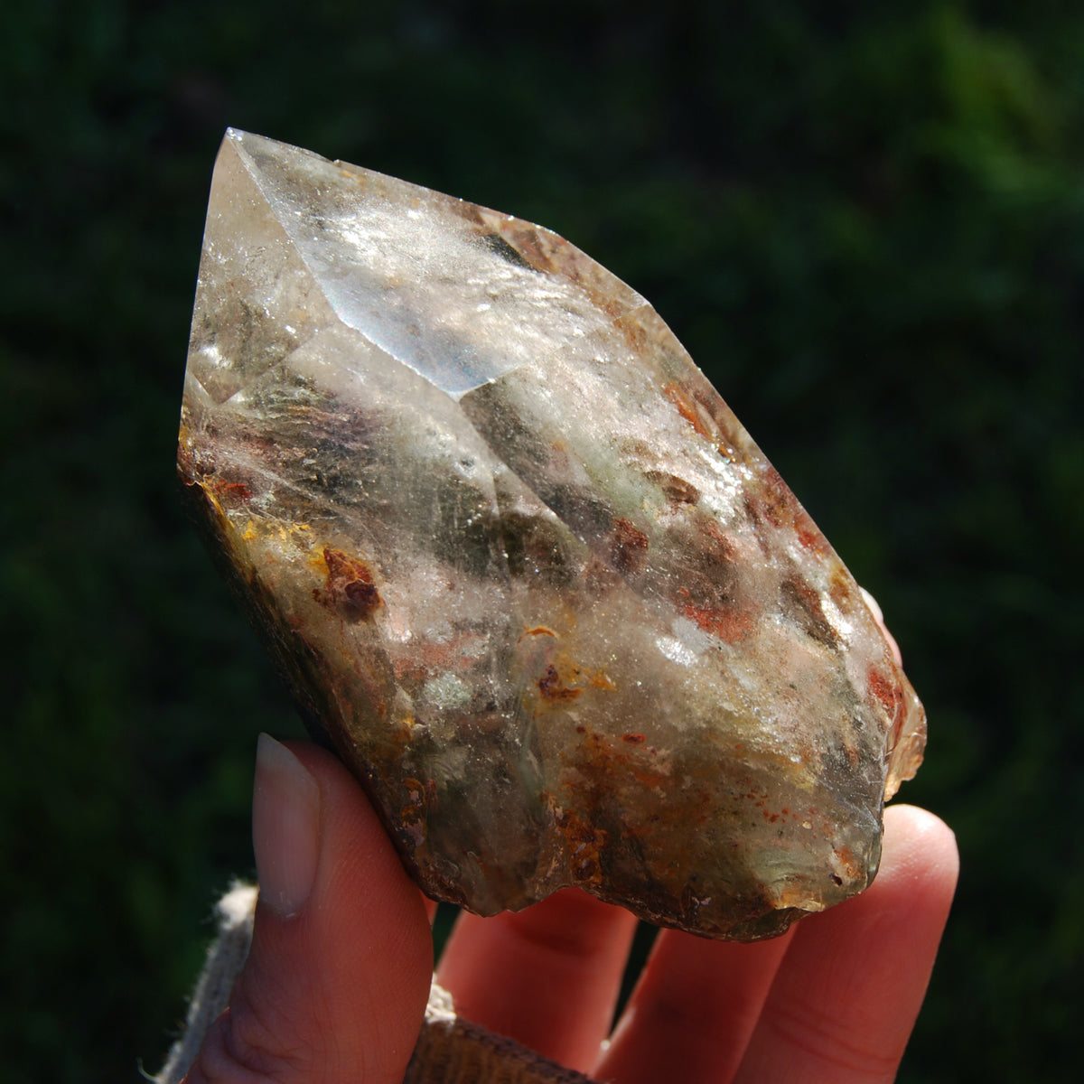 Scenic Garden Quartz Tower, Lodolite Quartz Crystal Tower