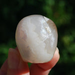 Sakura Agate Crystal Skull, Realistic Flower Agate Skull Carving