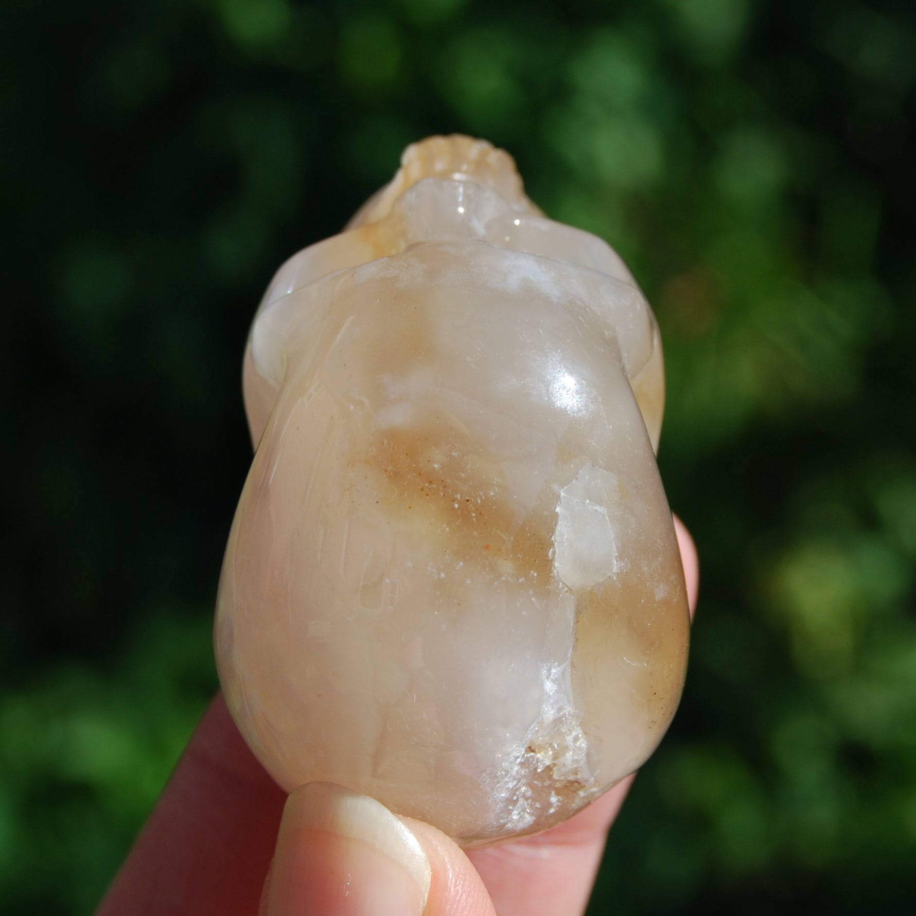 Sakura Agate Crystal Skull, Realistic Flower Agate Skull Carving