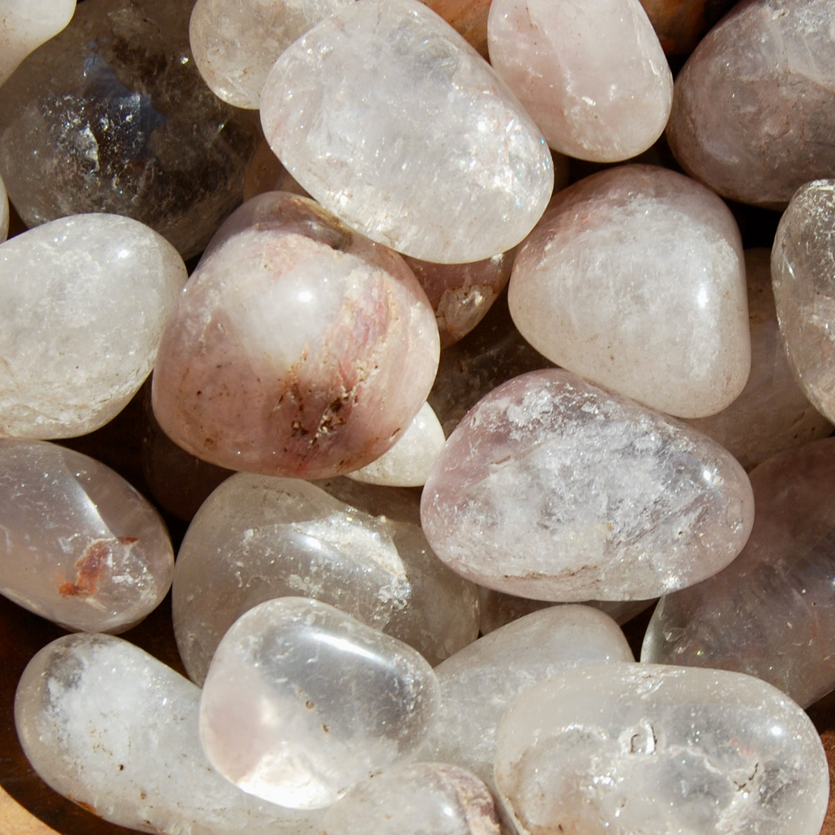 Pink Lithium Quartz Crystal Tumbled Stones