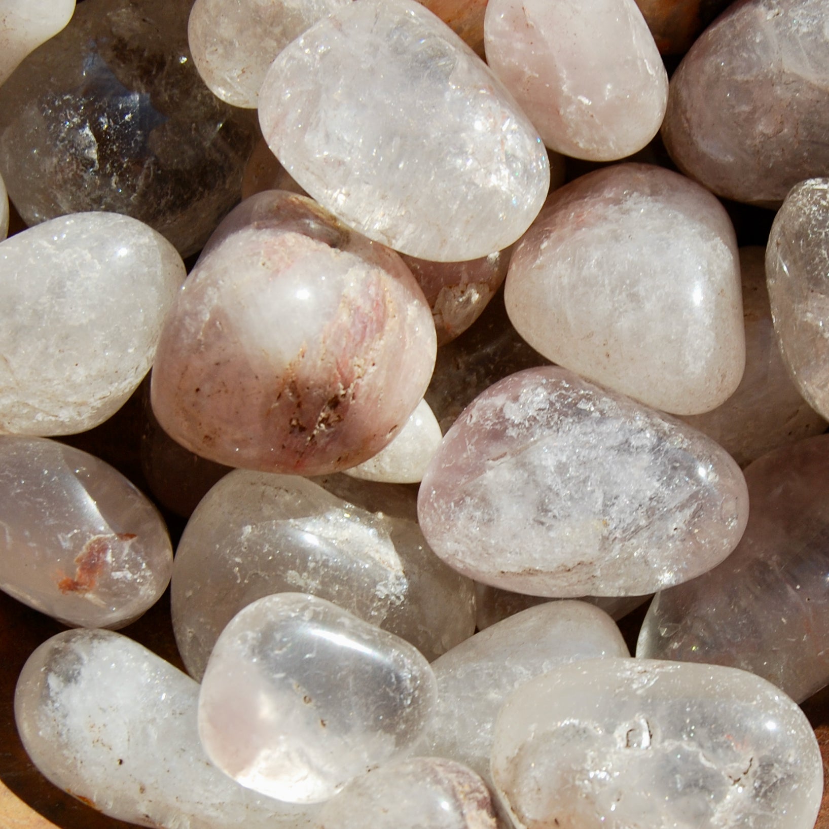 Pink Lithium Quartz Crystal Tumbled Stones