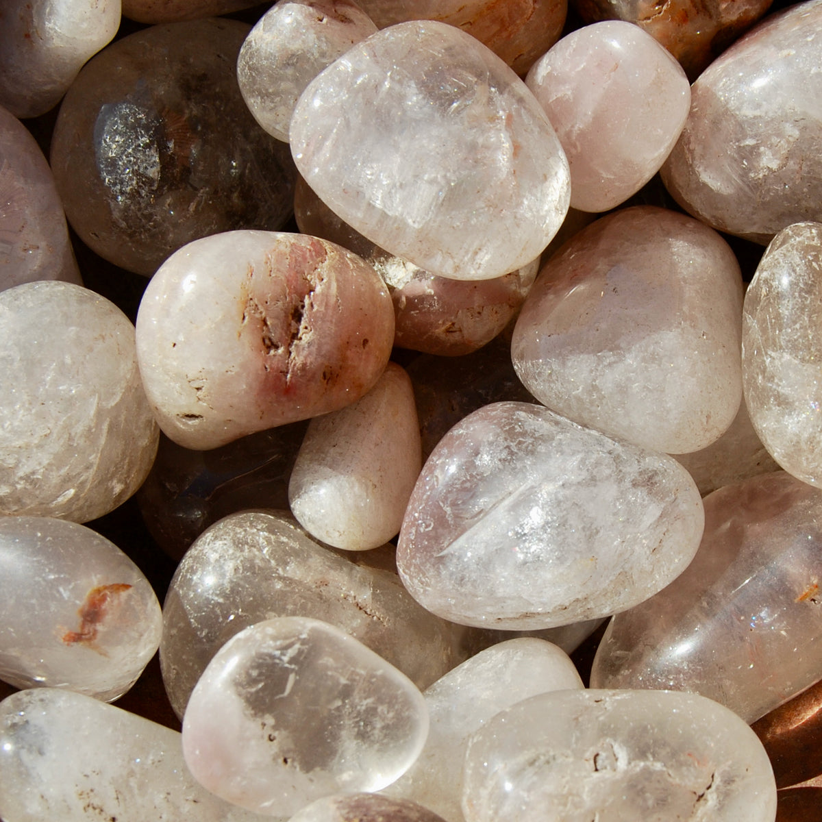 Pink Lithium Quartz Crystal Tumbled Stones