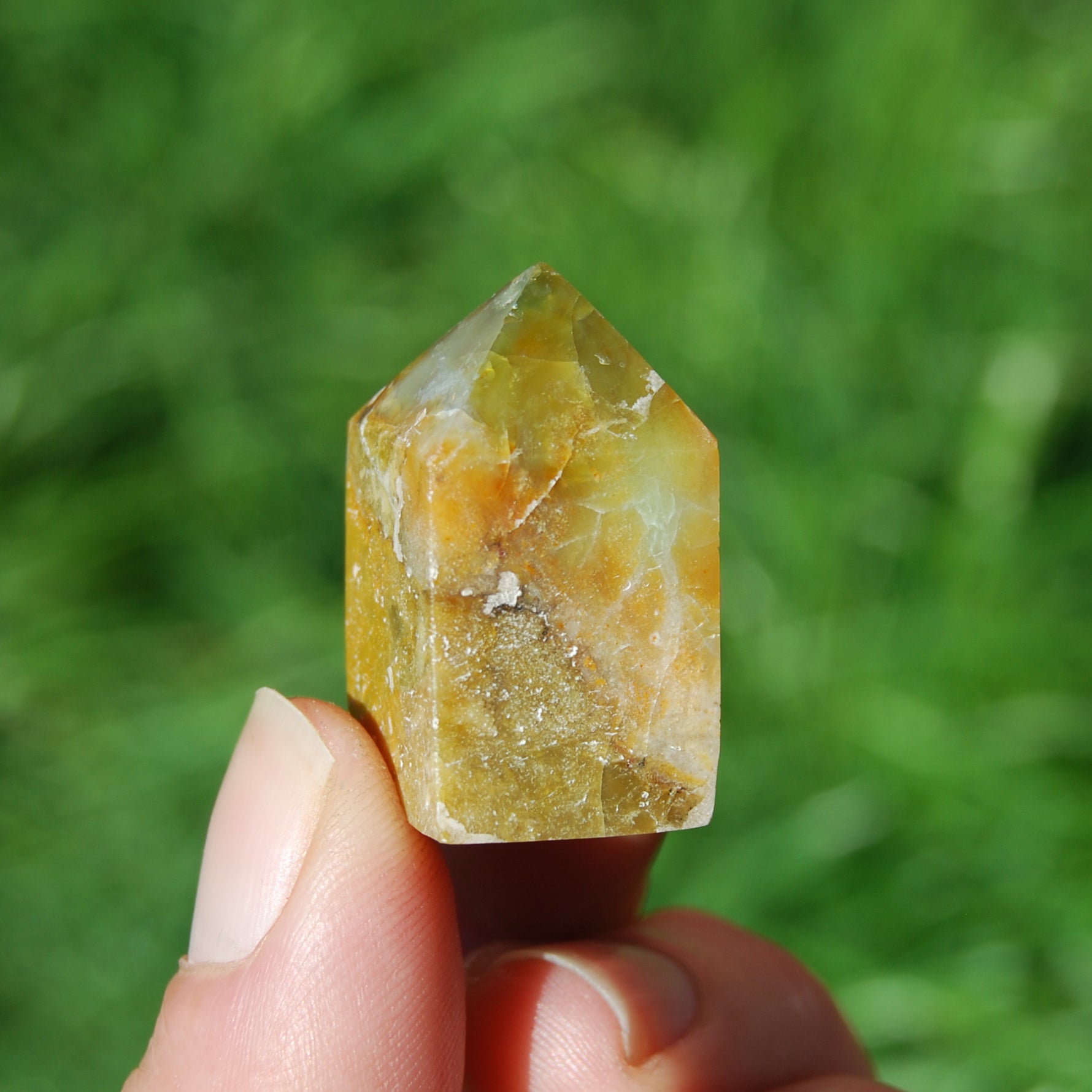Blue Opalized Petrified Wood Tower, Natural Precious Gemstone Tower, Indonesia