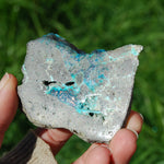 Native Copper in Chrysocolla Crystal Slab, Indonesia
