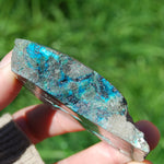 Native Copper in Chrysocolla Crystal Slab, Indonesia
