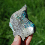 Native Copper in Chrysocolla Crystal Slab, Indonesia
