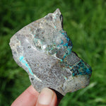 Native Copper in Chrysocolla Crystal Slab, Indonesia