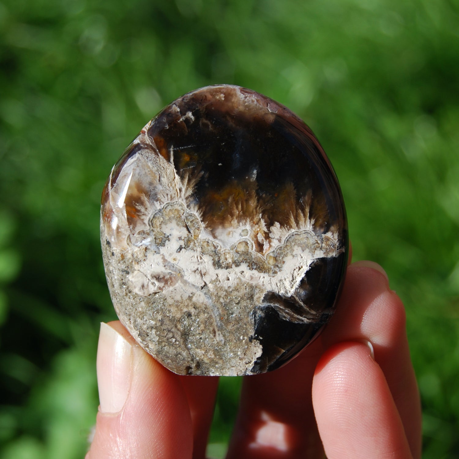 Violet Plume Agate Crystal Freeform Tower, Purple Agate, Indonesia