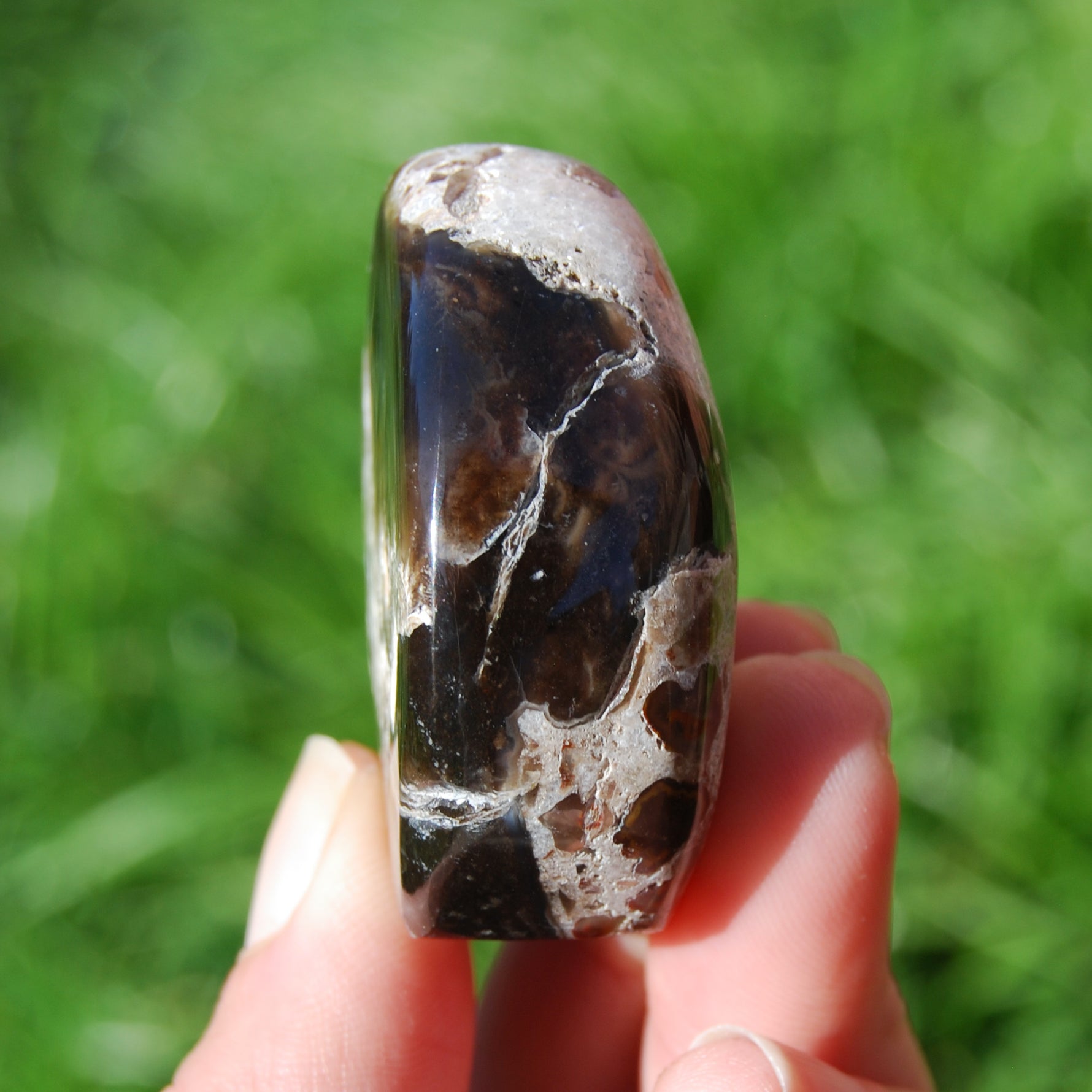 Violet Plume Agate Crystal Freeform Tower, Purple Agate, Indonesia
