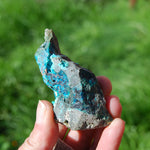 Chrysocolla with Native Copper Crystal Slab, Indonesia
