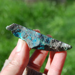 Chrysocolla with Native Copper Crystal Slab, Indonesia