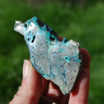 Chrysocolla with Native Copper Crystal Slab, Indonesia