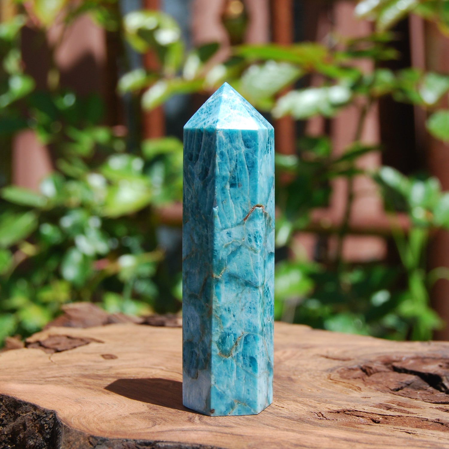 Blue Apatite Crystal Tower