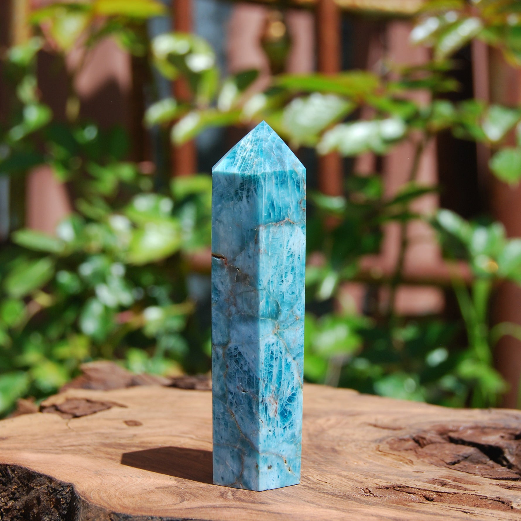 Blue Apatite Crystal Tower