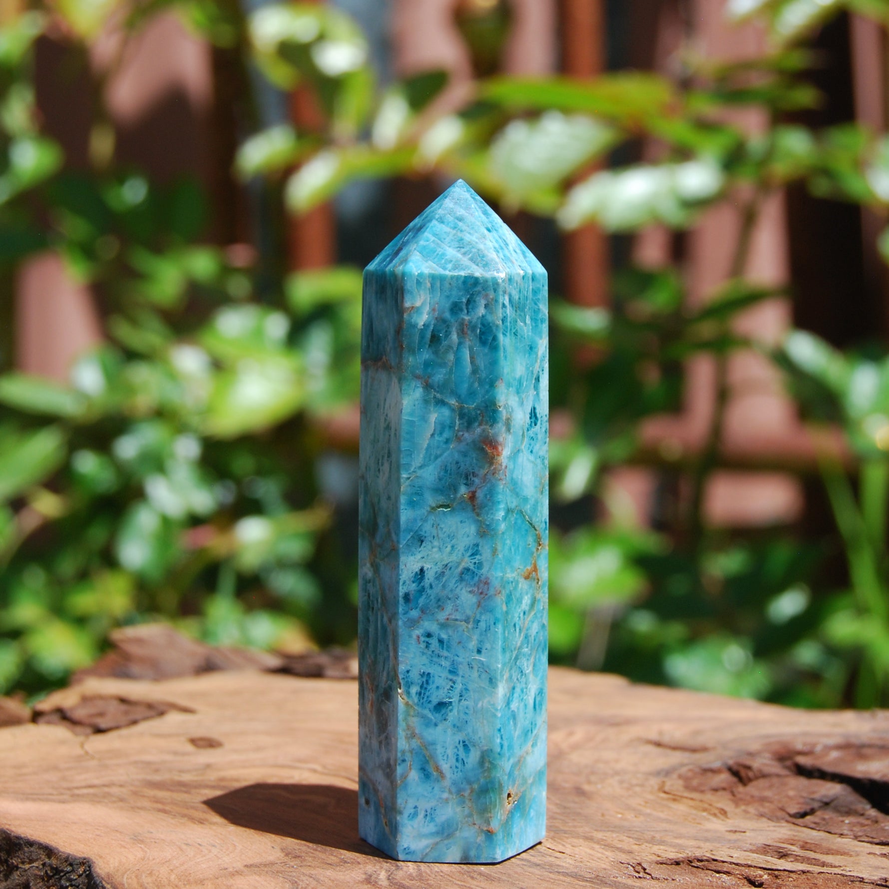 Blue Apatite Crystal Tower