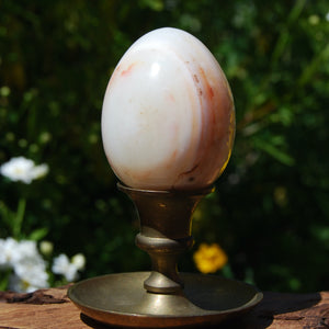 Sardonyx Agate Crystal Egg