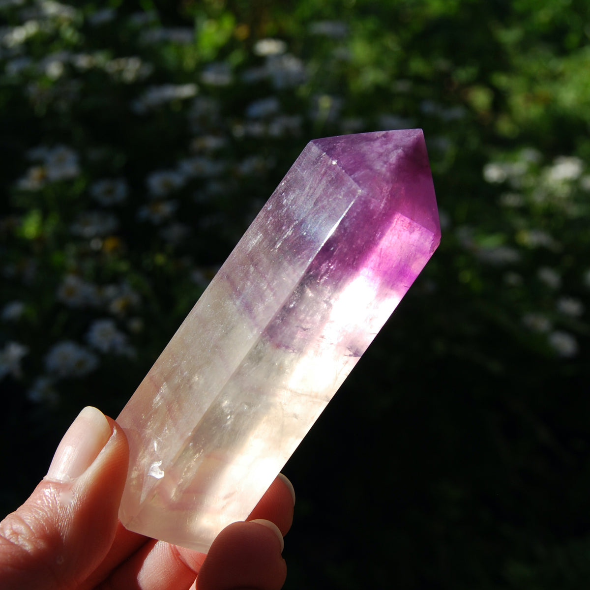 Magenta Pink Fluorite Crystal Tower
