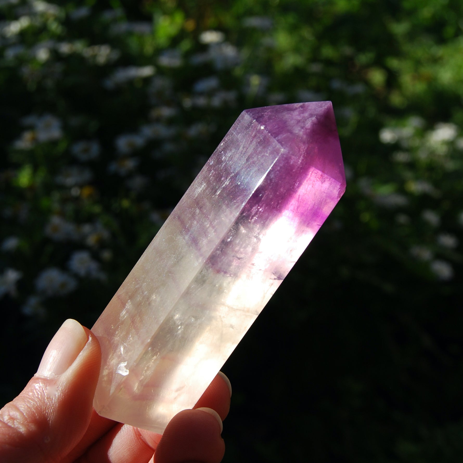 Magenta Pink Fluorite Crystal Tower