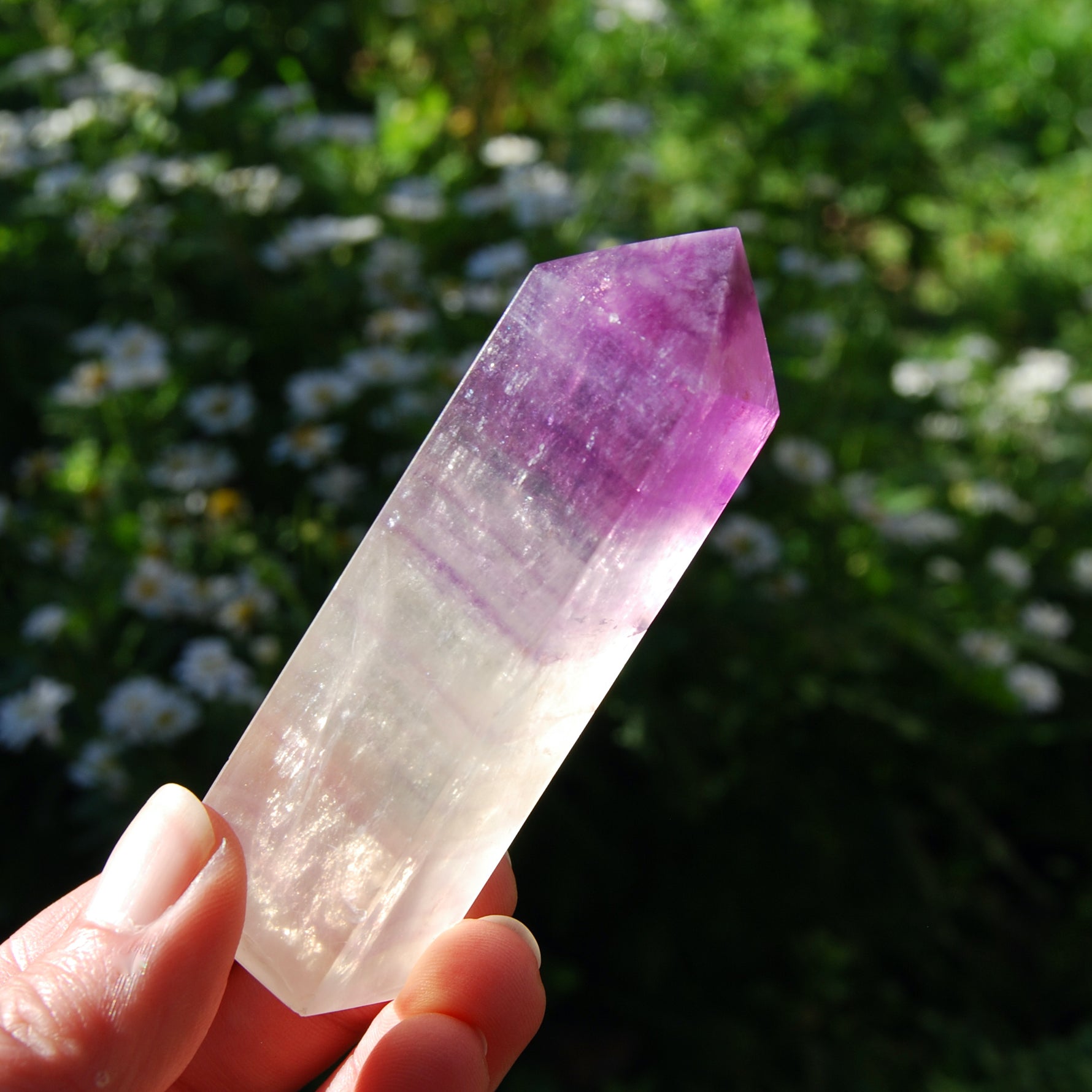 Magenta Pink Fluorite Crystal Tower
