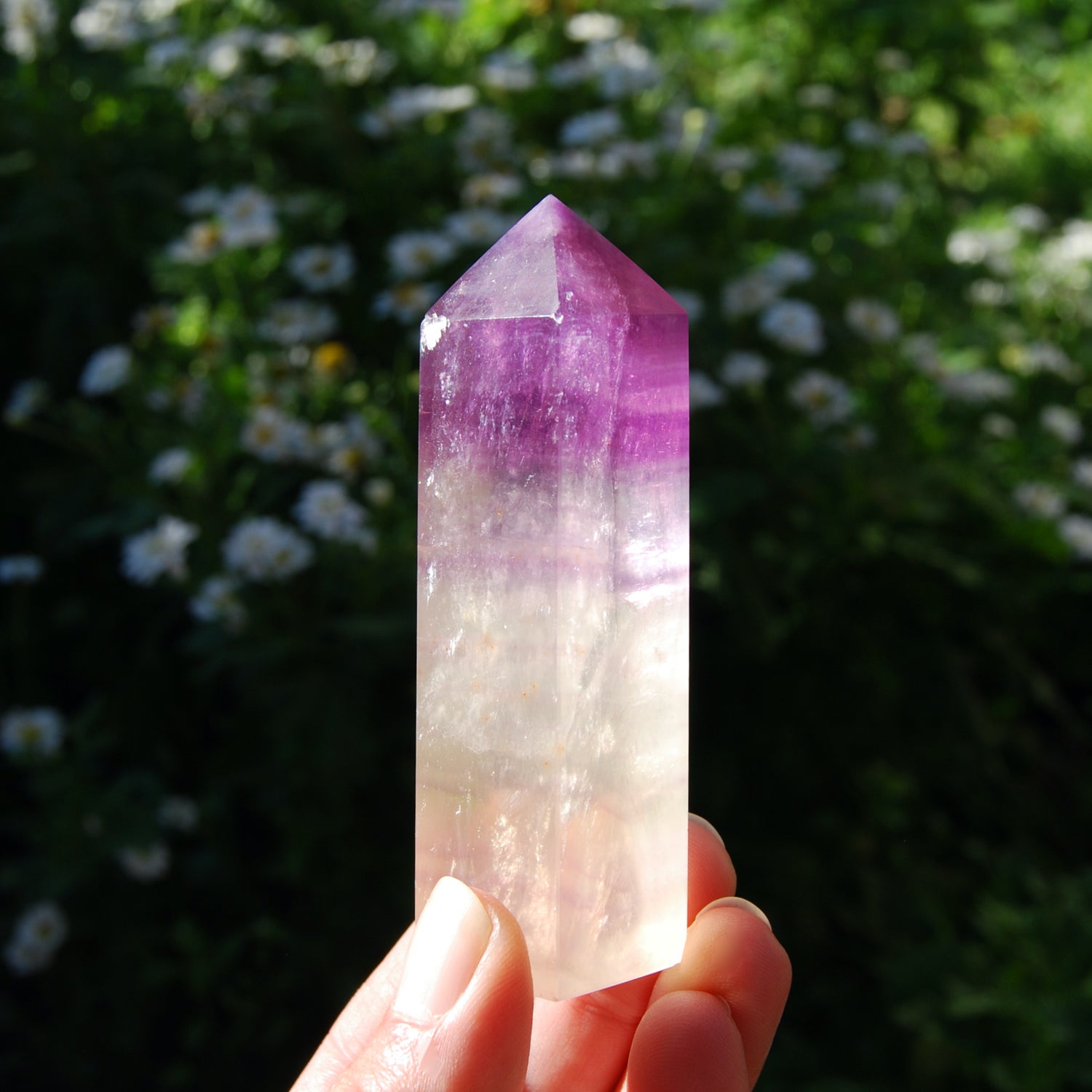 Magenta Pink Fluorite Crystal Tower