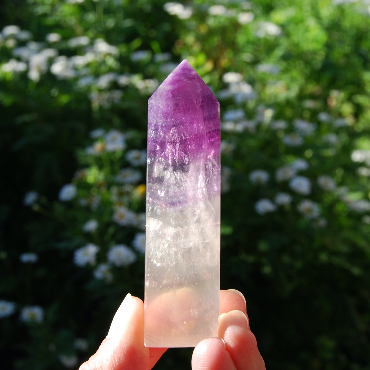 Magenta Pink Fluorite Crystal Tower