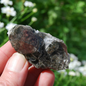 RARE RED Chlorite Quartz Crystal Cluster, Trigonic Record Keepers, Brazil