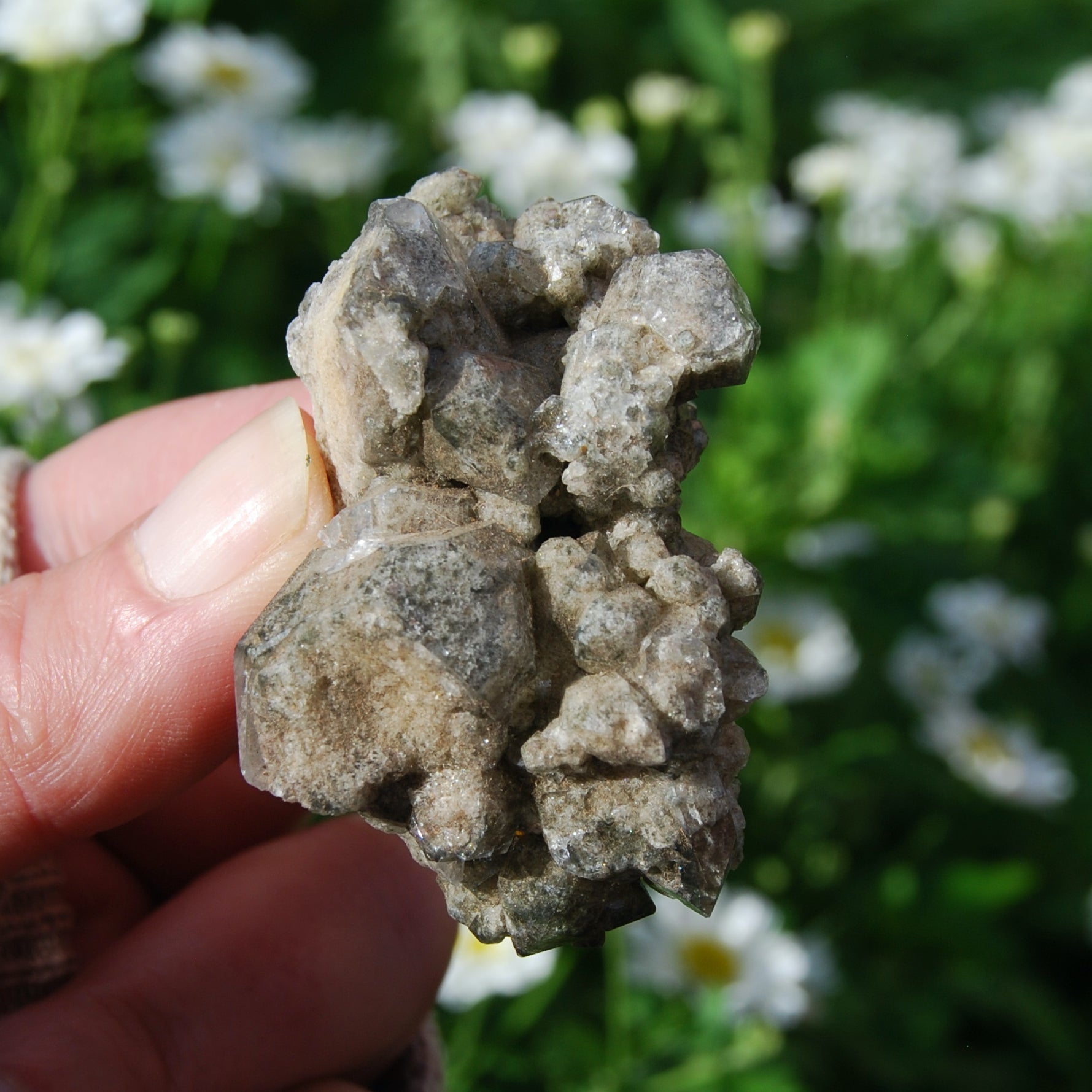 Scenic Chlorite Quartz Crystal Cluster, Brazil