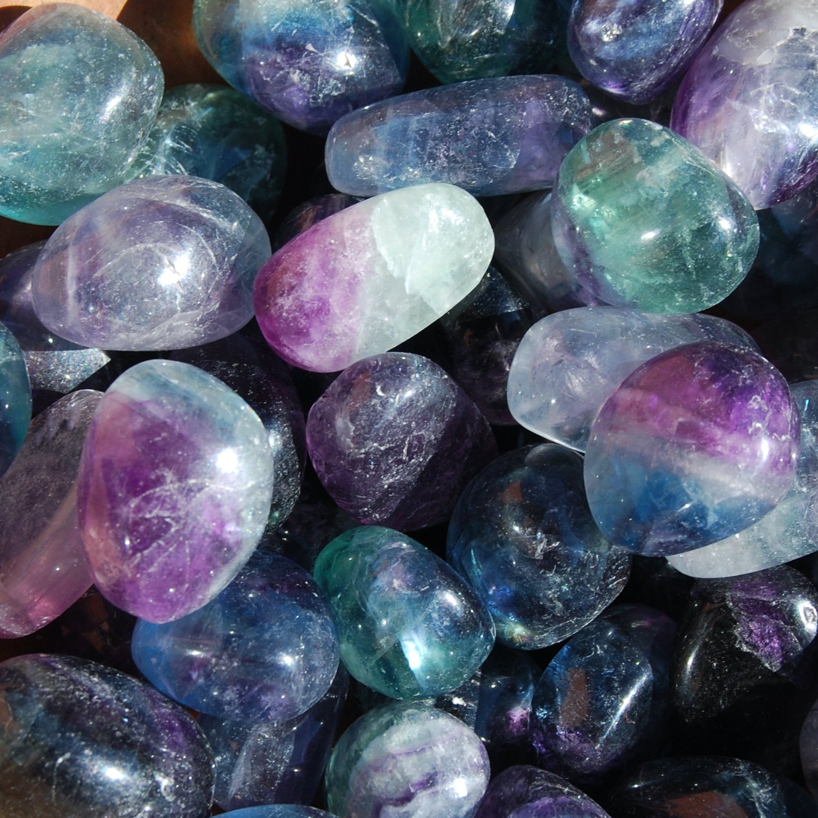 Rainbow Fluorite - Tumbled