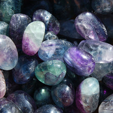 Load image into Gallery viewer, Fancy Rainbow Fluorite Crystal Tumbled Stones, Watermelon Fluorite, Blue Fluorite
