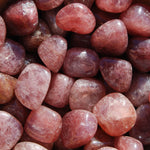 Strawberry Quartz Tumbled Stones, Tanzurine Red Aventurine Tumbled Crystals
