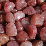 Strawberry Quartz Tumbled Stones, Tanzurine Red Aventurine Tumbled Crystals