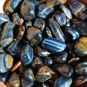 Blue Tiger's Eye Crystal Tumbled Stones, Small