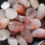 Hematoid Quartz Crystal Tumbled Stones, Natural Fire Quartz Crystals, Madagascar