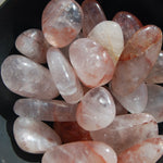 Hematoid Quartz Crystal Tumbled Stones, Natural Fire Quartz Crystals, Madagascar