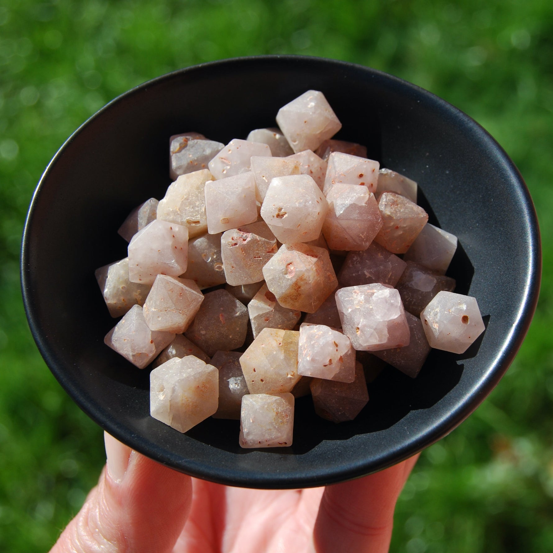 Raw Beta Quartz Crystals, Hexagon Bipyramid Crystals, Sacred Geometry, Indonesia
