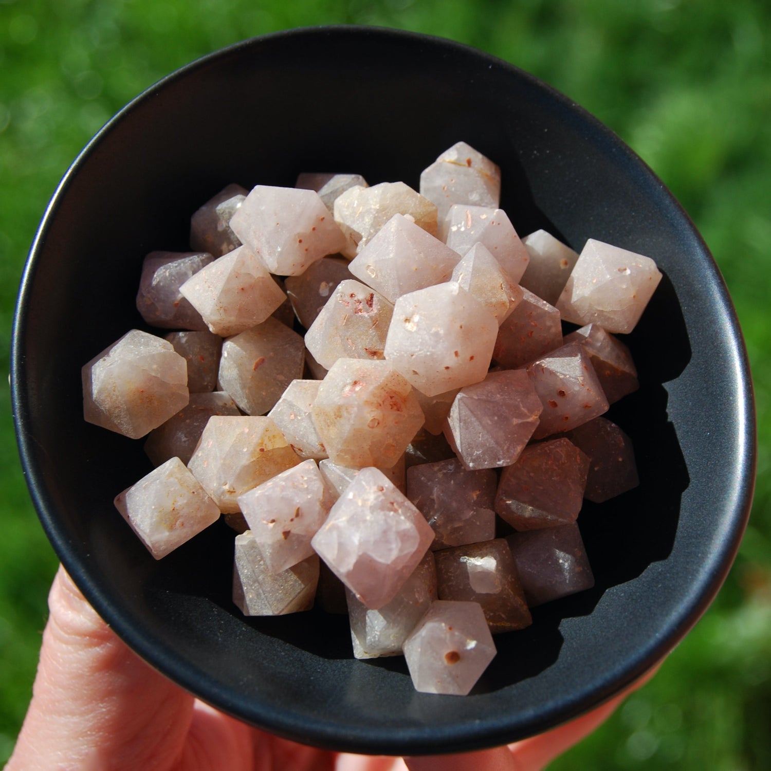 Raw Beta Quartz Crystals, Hexagon Bipyramid Crystals, Sacred Geometry, Indonesia