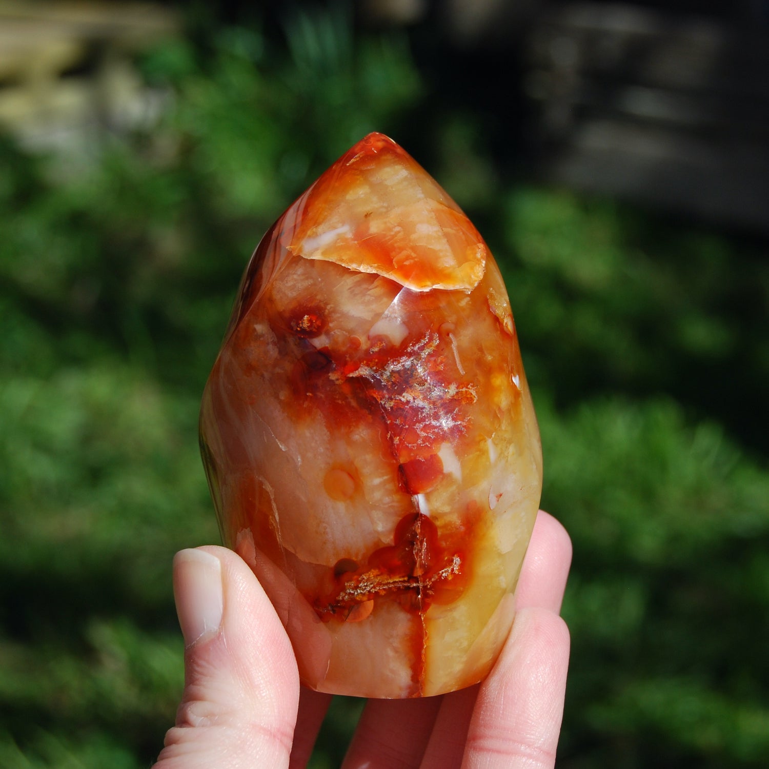 Carnelian Crystal Flame, Carnelian Agate Freeform Tower