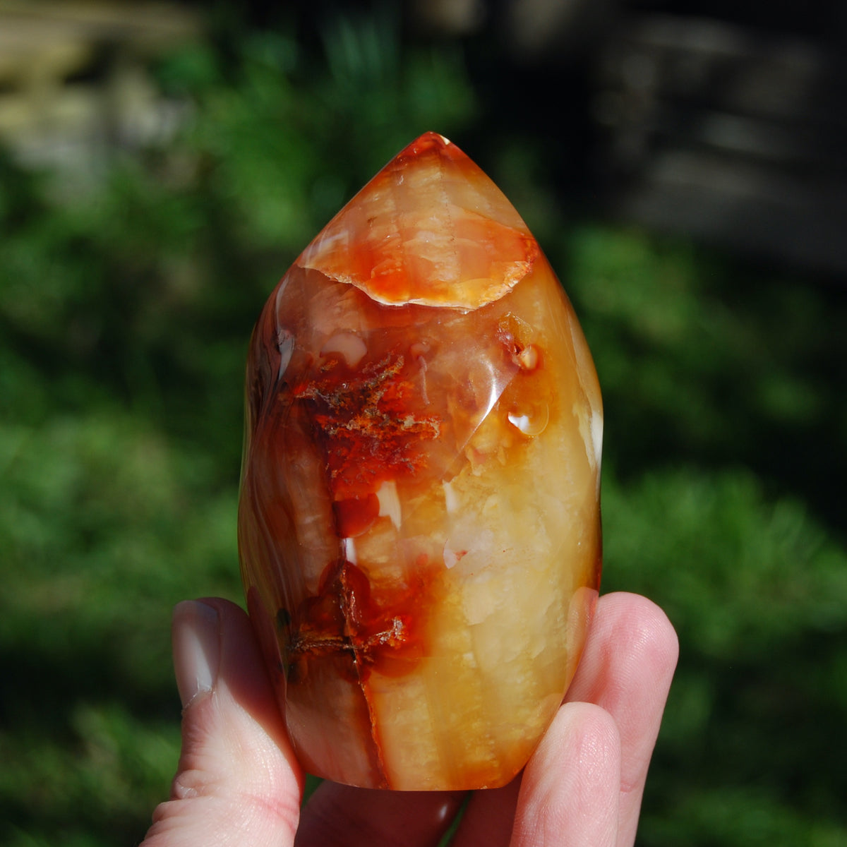 Carnelian Crystal Flame, Carnelian Agate Freeform Tower