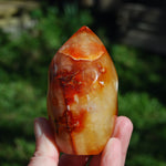 Carnelian Crystal Flame, Carnelian Agate Freeform Tower