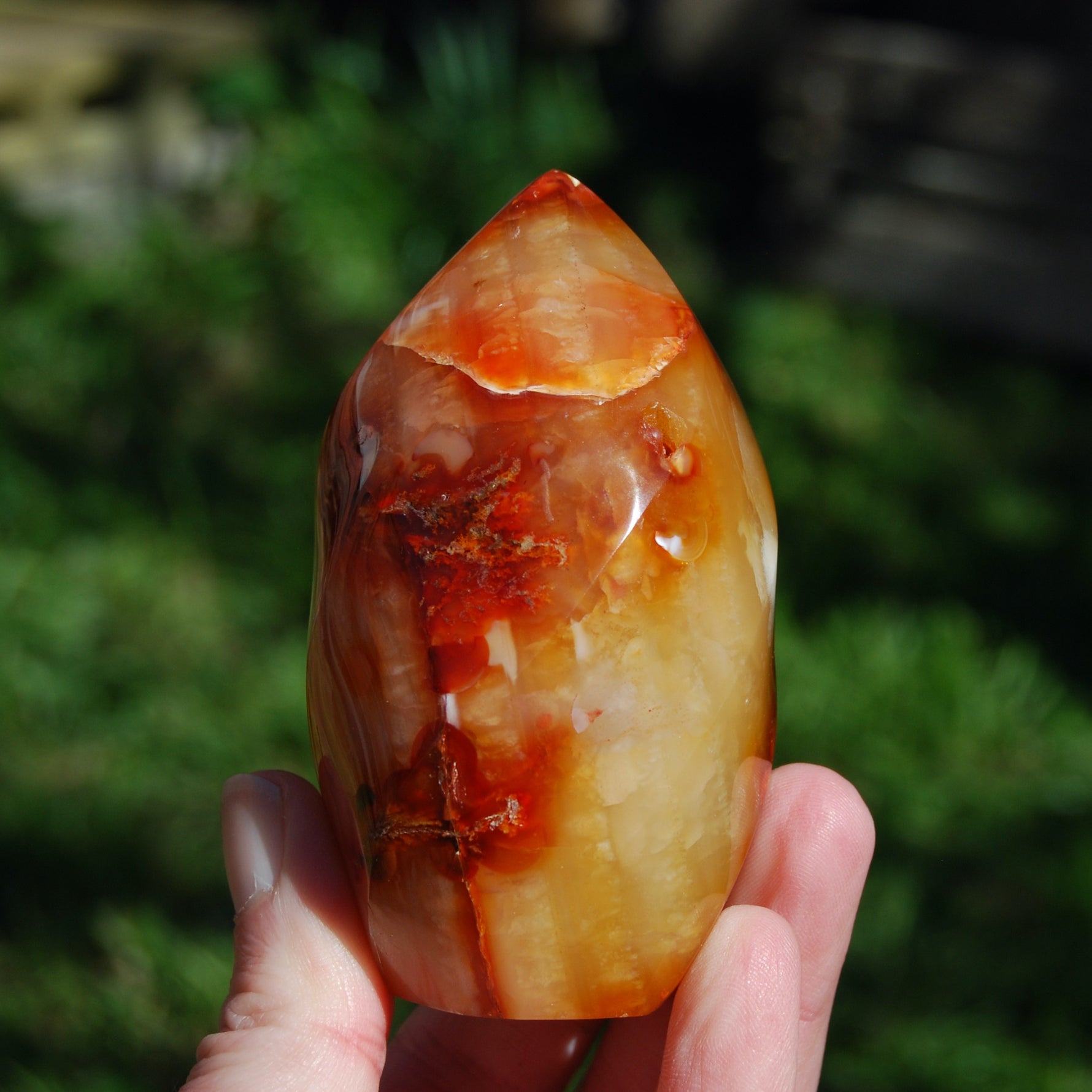 Carnelian Crystal Flame, Carnelian Agate Freeform Tower