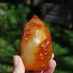 Carnelian Crystal Flame, Carnelian Agate Freeform Tower