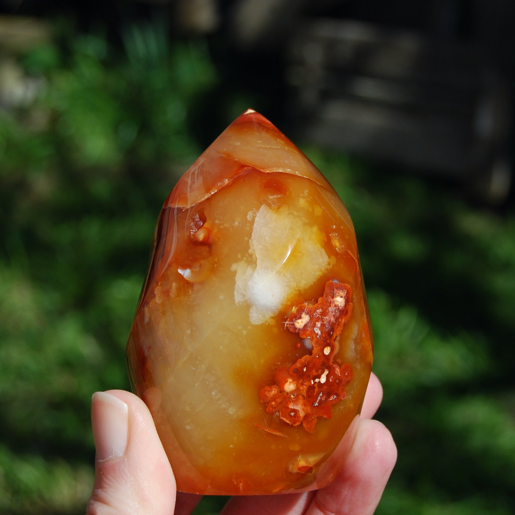 Carnelian Crystal Flame, Carnelian Agate Freeform Tower