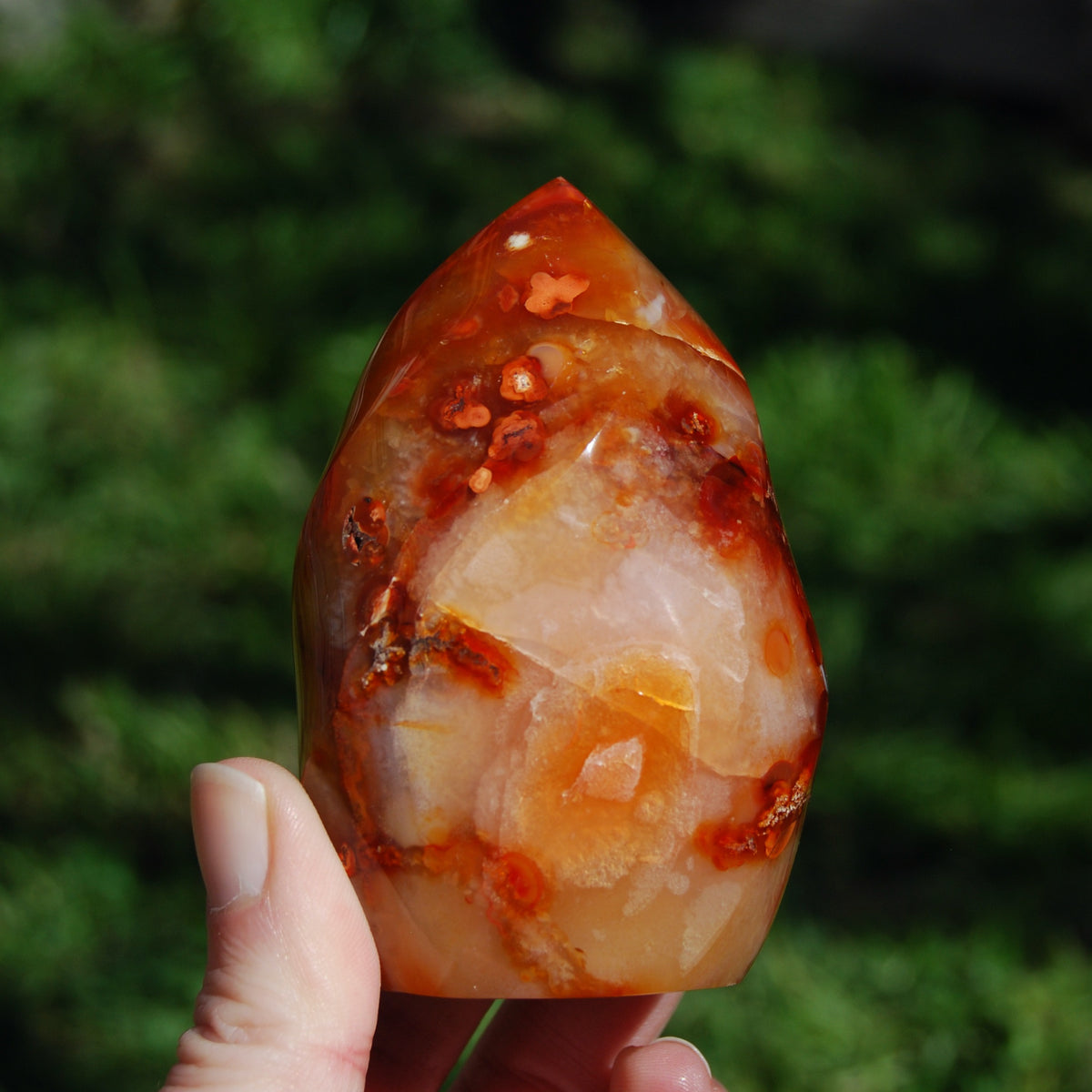 Carnelian Crystal Flame, Carnelian Agate Freeform Tower