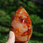 Carnelian Crystal Flame, Carnelian Agate Freeform Tower